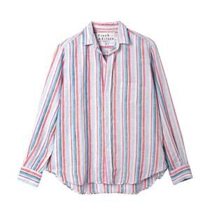 Frank & Eileen Women's Eileen Relaxed Stripe Button-up Shirt Medium linen